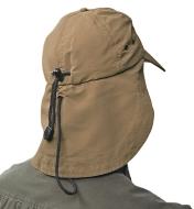 Back view of the Lee Valley Sun Cap with the flap down