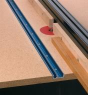 48" Kreg Combo Trak installed in a 1/2" deep groove in a router table