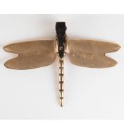Back view of Polished Brass Dragonfly Door Knocker