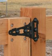 Example of Ozco Tee Hinge mounted on a gate