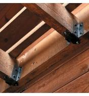 Example of Joist Hangers installed in an outdoor structure