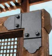 Example of flush-mount plate used on an outdoor structure