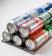 Neoprene Storage Liners holding a stack of pop cans