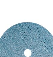Close-up of hole pattern on disc 