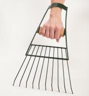 One Large Hand Rake held in a hand