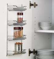 4-Shelf rack installed on a cupboard door