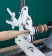 Spindle Steady supporting a spindle on a lathe