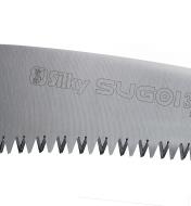 Close-up of Silky Sugoi 360 Pruning Saw blade