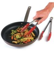 Using Silicone Tongs with Teeth to cook a stir-fry