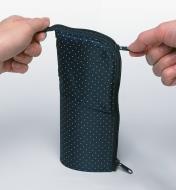 Stand-Up Pencil Case being zipped open