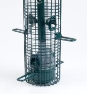 Close-up of open shroud on Squirrel Buster Classic Feeder