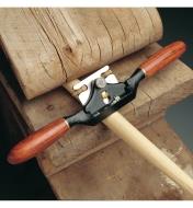 Shaping a chair spindle with a flat spokeshave