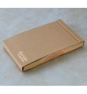 3" x 4" Wooden Kyougi Notepad with the cover closed