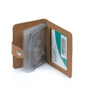 Tree Leather Card Wallet holding library card and photos