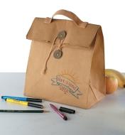 Tree Leather Lunch Bag decorated with markers