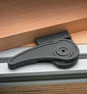 T-Slot version of the bench blade installed on a workbench with a T-track