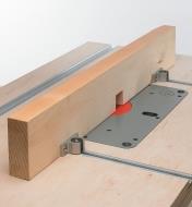 Pivoting Fence for T-Slot Tracks used to hold a wooden fence on a router table