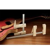 Clamping a guitar with Wooden Cam Clamps