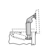 Illustration montrant l'installation d'un compas de sûreté dans un coffre