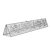 Illustrated example of triangular trellis over a garden row, made with Garden Netting