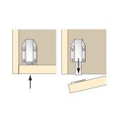 Illustrations of long latch in closed and open positions