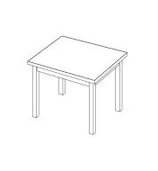 Drawing of a square table