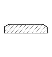 Illustration of typical chisel blade profile