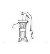 Illustration shows cutaway view of Cast-Iron Pump