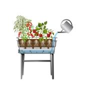 Illustration shows water filling the reservoir in the Self-Watering Raised Planter