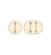 00S1022 - Loquets pivotants circulaires pour plateaux de table, la paire