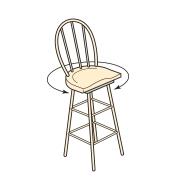 Illustration of a chair made with a seat swivel