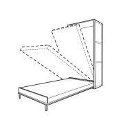 Illustration of Fold-Down Bed being lowered from a cabinet