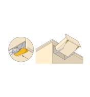 Illustration montrant comment le levier permet de libérer le tiroir des coulisses Tandem plus pour le retirer du meuble