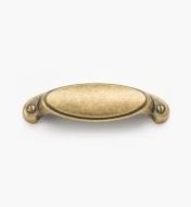 01A5663 - Antique Brass Oval-Face Cup Pull