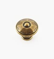 01A2241 - Faceted Brass Knob, 30mm × 26mm
