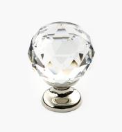 01A3441 - Large Faceted Glass Knob, PN