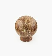 00W4015 - Brown Marble Knob, 33.5mm x 35.5mm