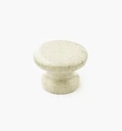 00W4022 - Bouton en marbre, sable, 34 mm x 25 mm