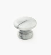 00W4024 - Bouton en marbre, blanc, 34 mm x 25 mm