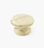 00W4032 - Bouton en marbre, sable, 40 mm x 25 mm