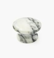 00W4034 - Bouton en marbre, blanc, 40 mm x 25 mm