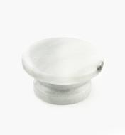 00W4044 - Bouton en marbre, blanc, 50 mm x 25 mm