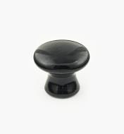 00W4053 - Bouton en marbre, noir, 34 mm x 30 mm