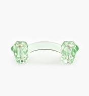 01A3751 - 4 1/4" Light Green Hexagonal Glass Handle