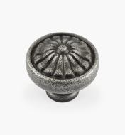 01W4020 - Petalled Knob, Antique Pewter