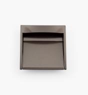 02W3960 - Poignée encastrée carrée, fini brun, 80 mm x 80 mm