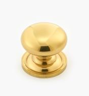 00W9011 - 1 1/8" x 1 1/8" Solid Brass Knob