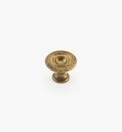 01A9025 - 25mm x 17mm Rope/Reed Old Brass Knob