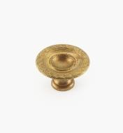 01A9040 - 40mm x 23mm Rope/Reed Old Brass Knob