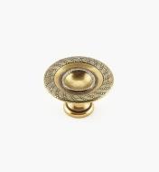 01A9140 - 40mm x 23mm Rope/Reed Burnished Bronze Knob